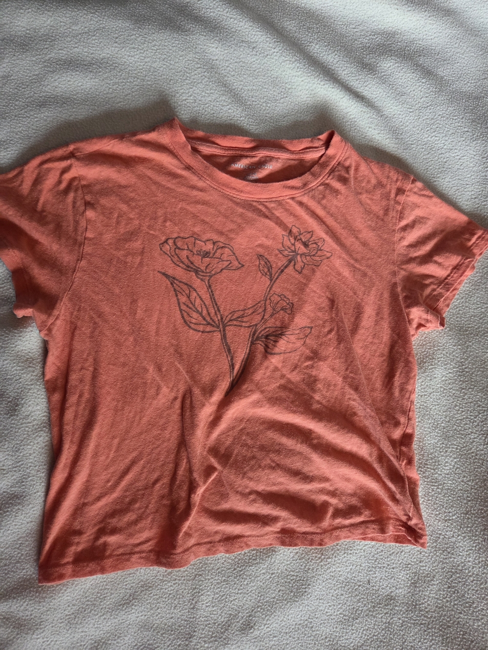 ☀️ 3/$15 American Eagle Coral Crop Tee